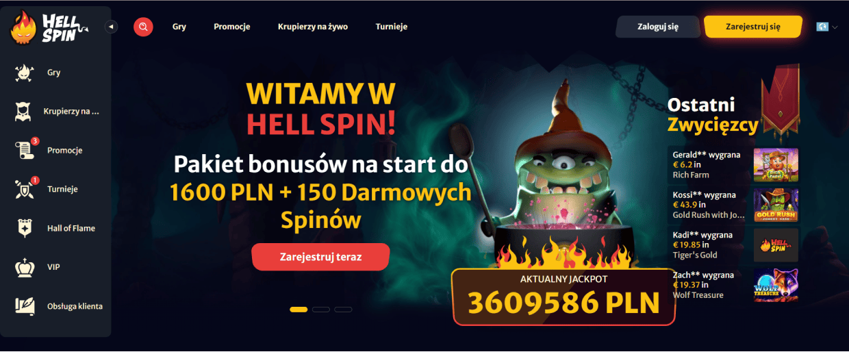 HELLspin Casino Bonusy powitalne kasyna
